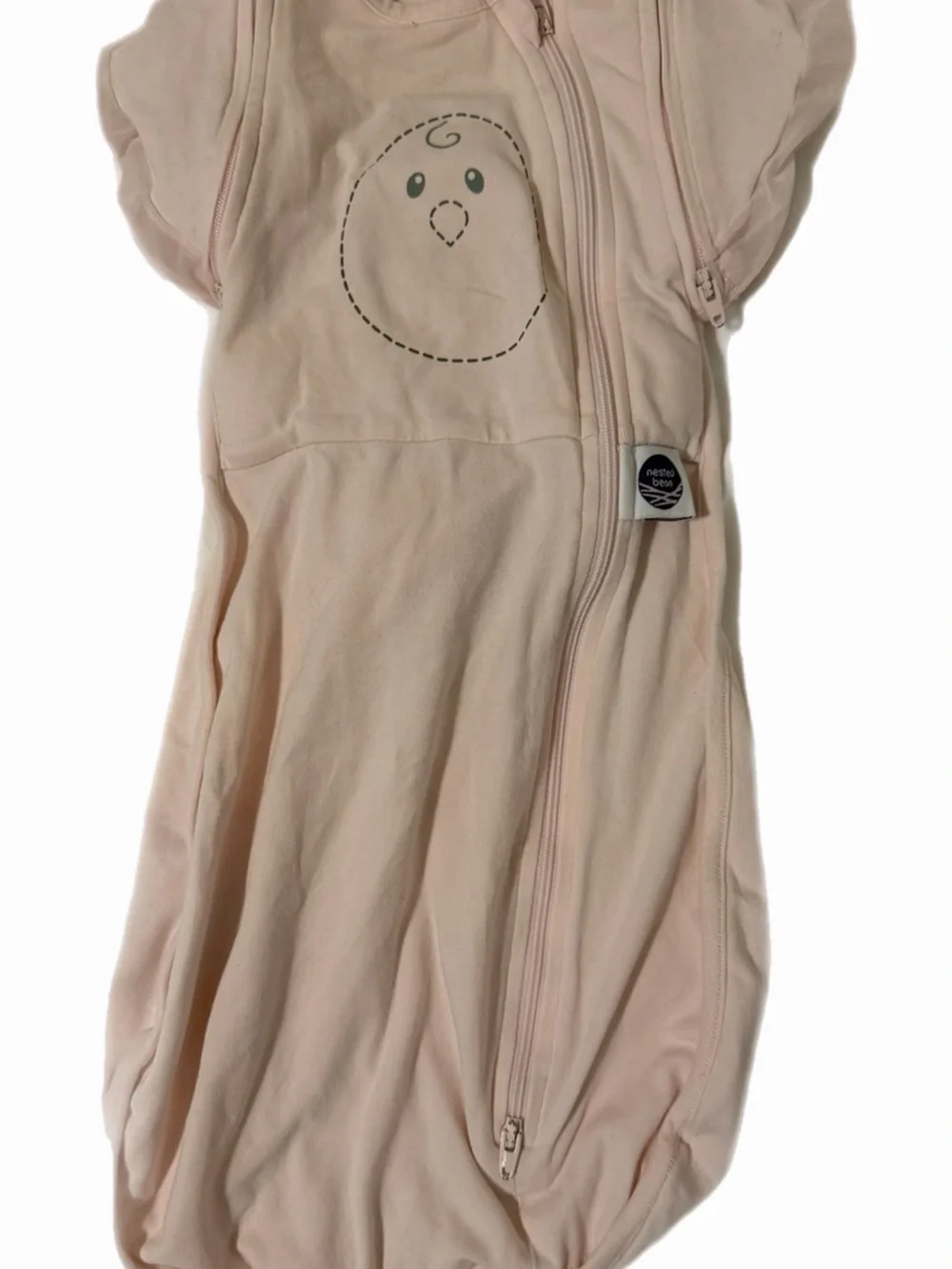 Nested Bean Light Pink Baby Swaddle Sleep Sack with Zipper